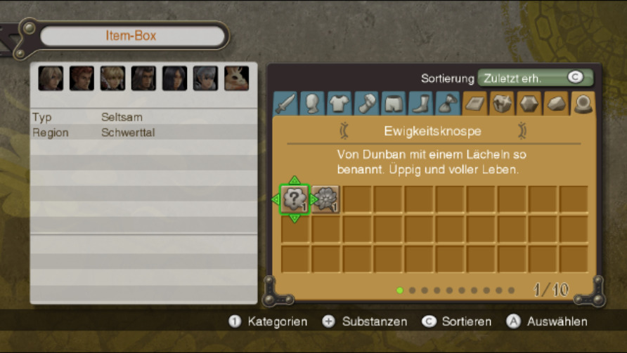 Sammelitem auswählen